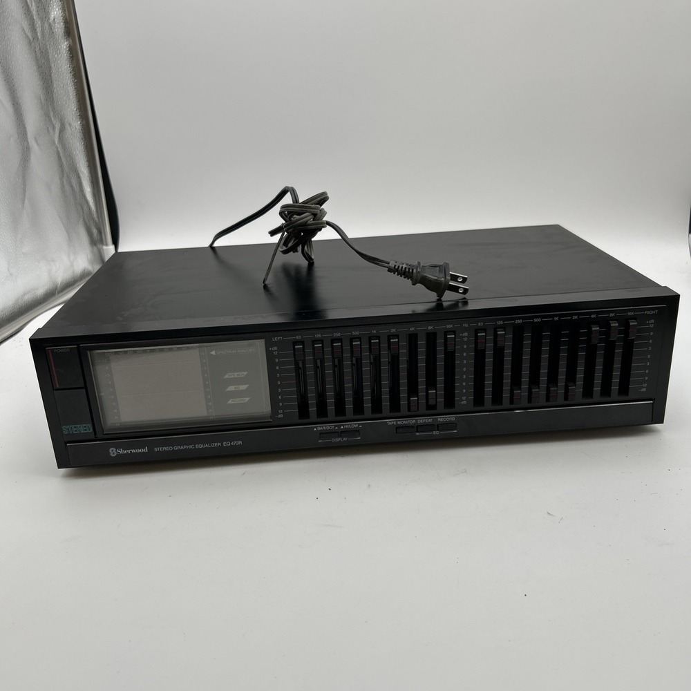 Vintage Sherwood EQ470R Stereo Graphic Equalizer Powers On Great Condition!
